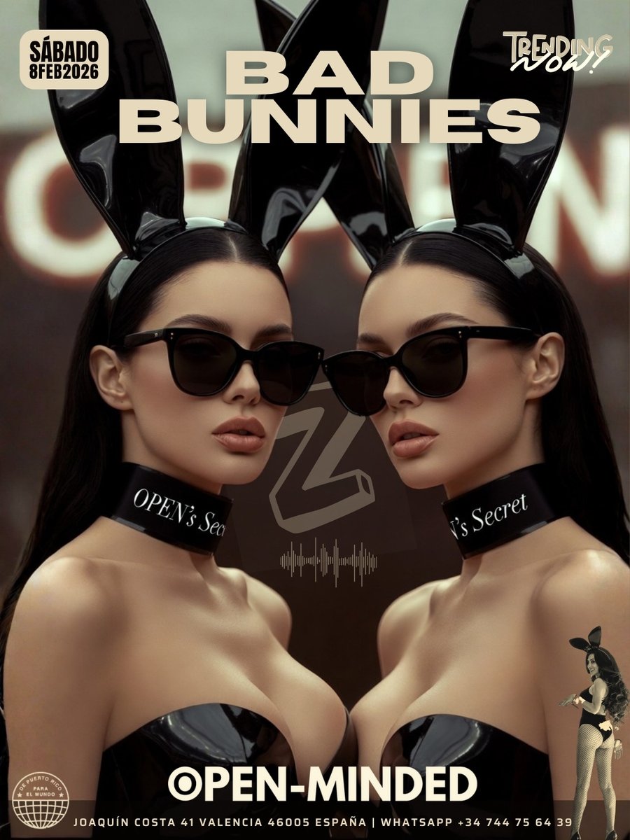 openmindedes's tweet image. 🔥 BAD BUNNY P.O.V PARTY
🏈 Super Bowl Night · Valencia Football Energy
📍 Domingo 6 Febrero · Desde las 22:00

Este domingo el mundo mira al Super Bowl.
El halftime show de Bad Bunny va a marcar la madrugada.

Y en Valencia, antes de eso, la ciudad vibra con el Valencia CF vs…