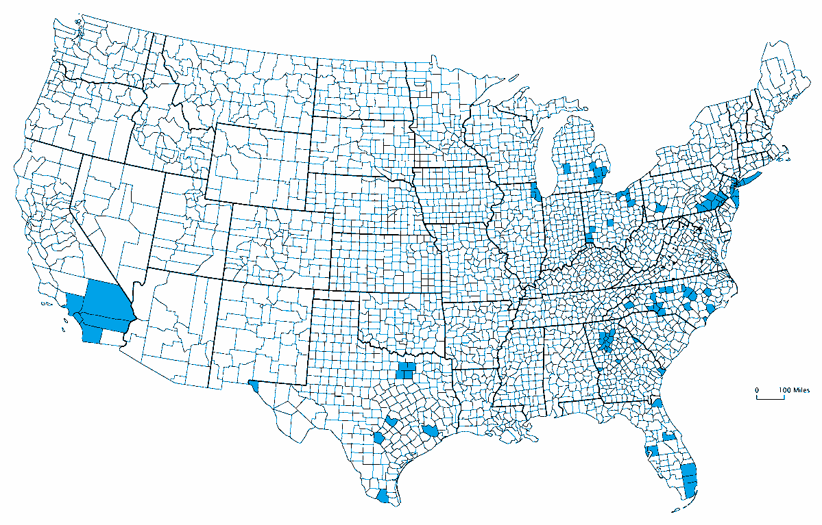 vintagemapstore's tweet image. The fewest counties in the fewest states required to win the U.S. presidential election