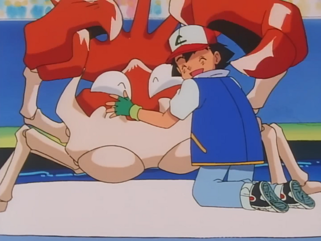 カントー編サトシパで一番好きなポケモン、キングラー

・サトシがセキエイリーグで急にクラブをオーキド研究所から呼び出して初登板
・そのデビュー戦で3タテ＆進化という神がかった大活躍

当時ビデオ買ってもらってこの試合見た衝撃、今でも覚えてる