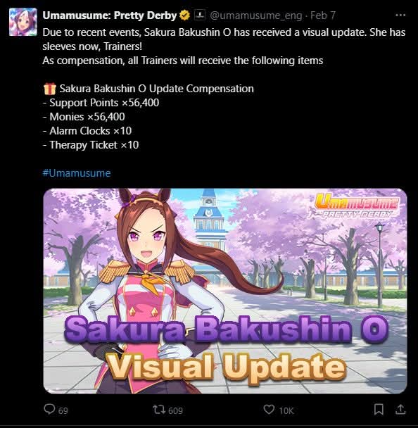 Congratulations you did it... Even the Cygames assasins giving up.....