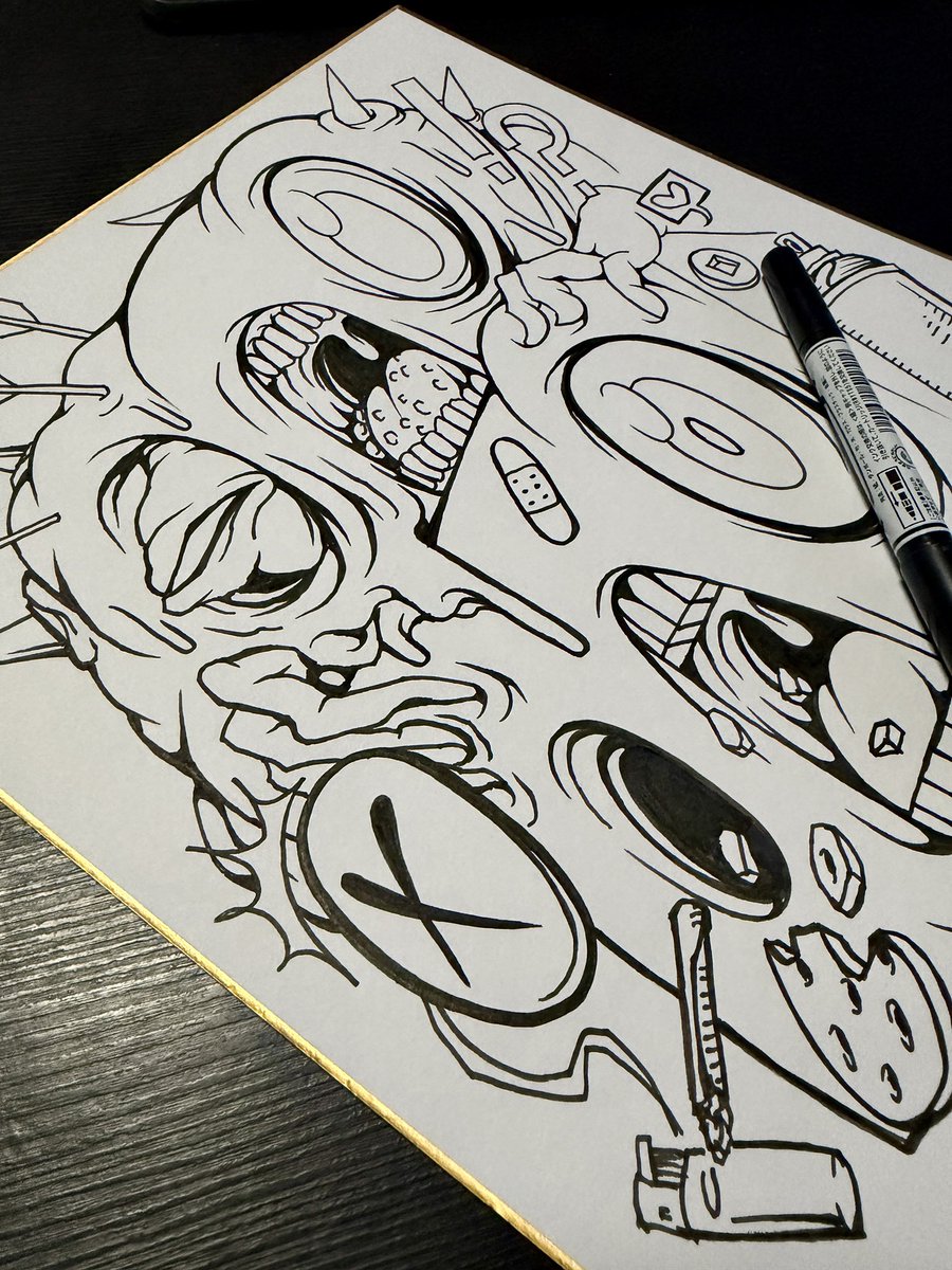 下書きナシで描く方が緊張感出る