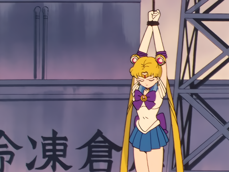 p91MJ3's tweet photo. 〈美少女戦士セーラームーン 33話〉
 偽物だけどこの手のアニメで中々見られない絵面で良い https://t.co/tyQkX0tSpP