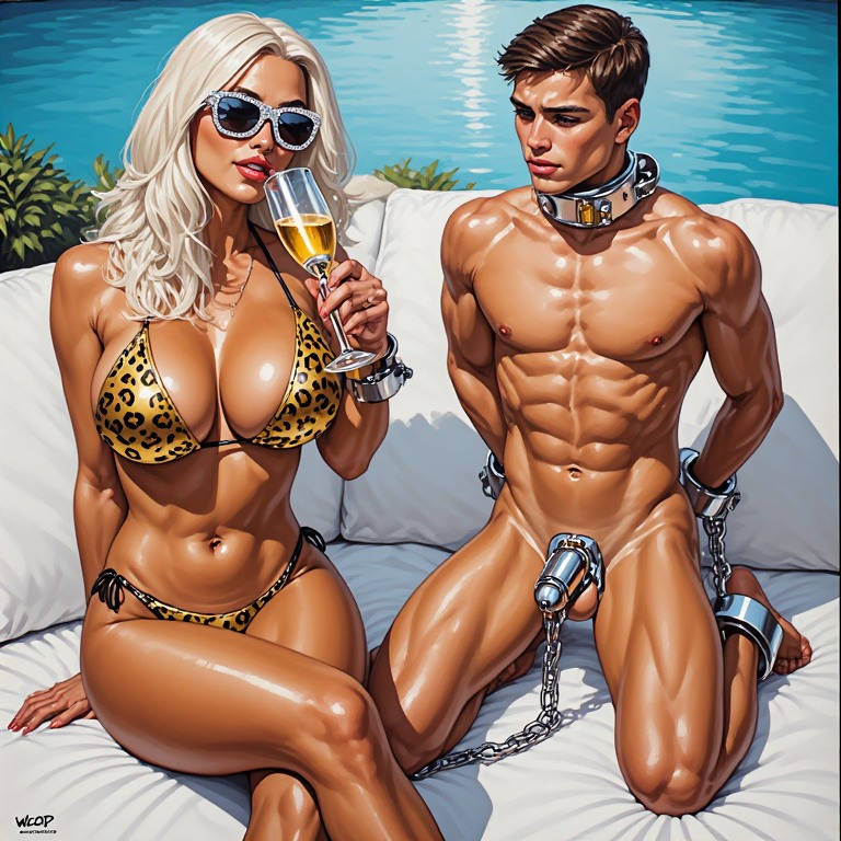 femdom_today's tweet photo. Goddess and her new toy https://t.co/4dvOvwapME