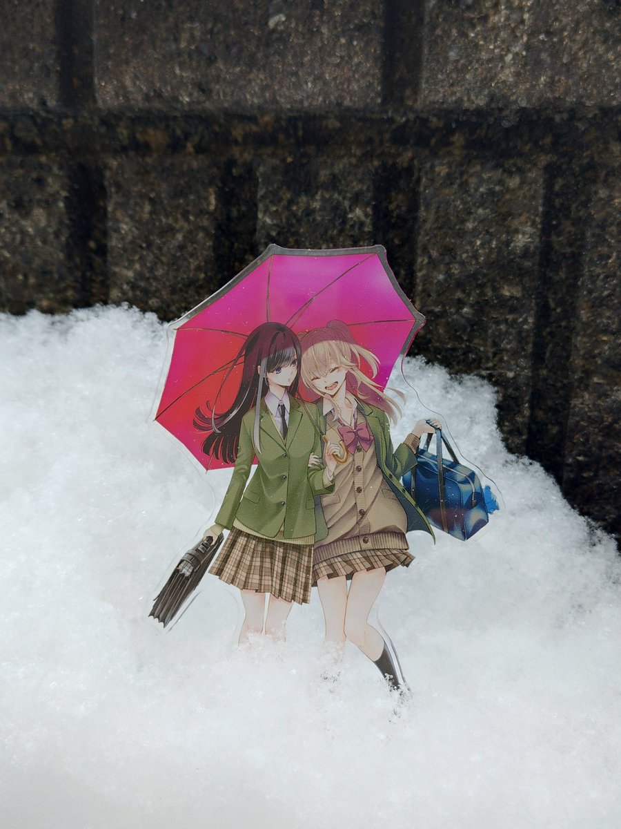 アクスタは雪景色へ連れ出そう！ まずは #citrus よりゆずめい。 百合