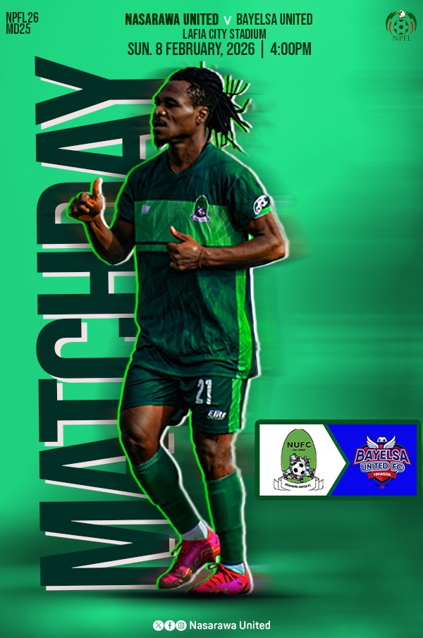 🟢 𝗠𝗔𝗧𝗖𝗛𝘿𝘼𝙔 🔵

🆚 Bayelsa United 
🕒 4pm
🏆 Nigeria Premier Football League
🏟️ Lafia City Stadium

#WeAreTheSolidMiners #NasBay #Npfl26