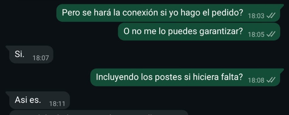 _ladyRivera's tweet photo. Hola @movistar_es. Para cerrar la venta me garantizáis por escrito "postes incluidos".
​Ahora canceláis el pedido CO26023MBD2TNF alegando que el Ayto. denegó permisos un sábado 🤡
​Tengo pruebas del engaño. O reactiváis la instalación o denuncia a @SEtelecoGob @facua @c_aestrada https://t.co/jhMaQvz9Xa