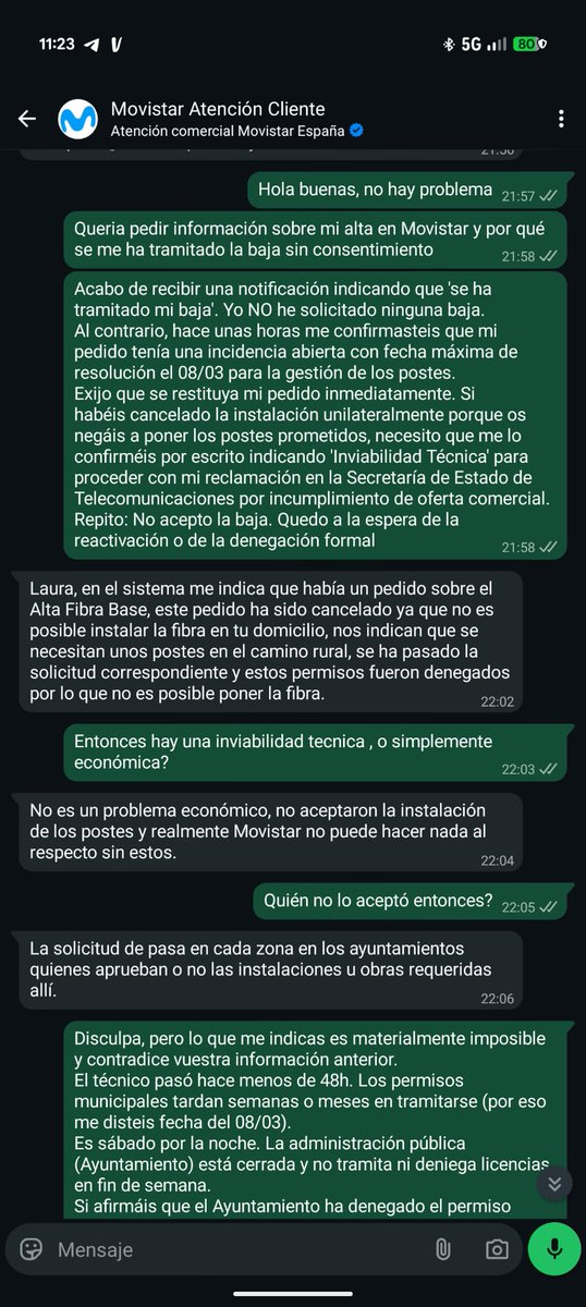 _ladyRivera's tweet photo. Adjunto las pruebas de que no se me quiere dar el número de Expediente Municipal o el documento que certifica dicha denegación. @FACUA @SEtelecoGob @RubenSanchezTW @movistar_es @Telefonica @c_aestrada https://t.co/o3a8e5EIHv