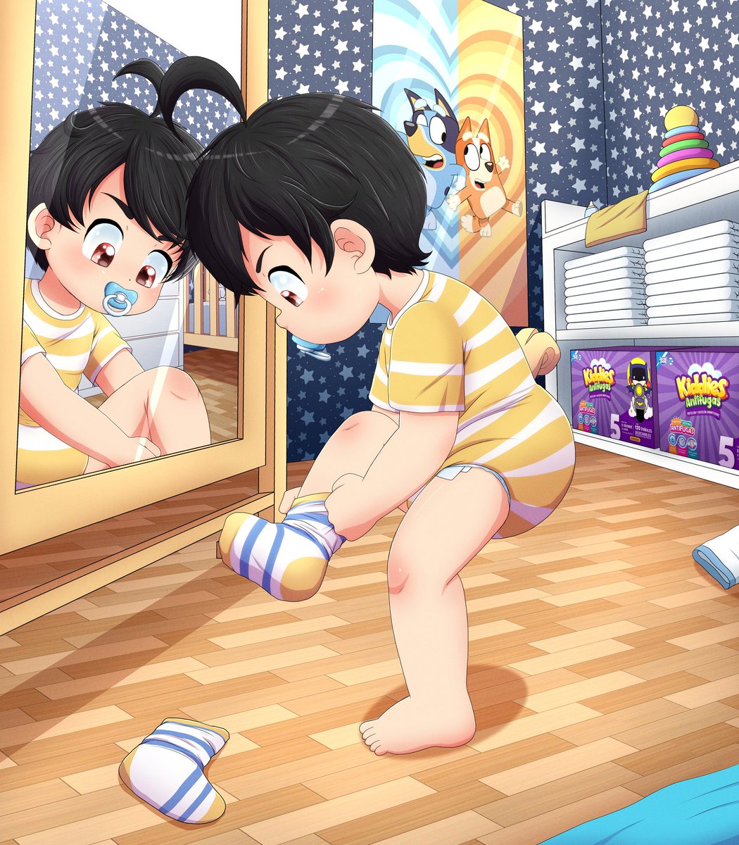 While getting ready for the day Bataa seems very proud of himself for managing to put on his clothes on his own (with some special help from his mommy, of course 😉🤫)

Big thankies goes to the great <a href="/JORGEANDO11/">Miles🧡Daven</a> !! 😊