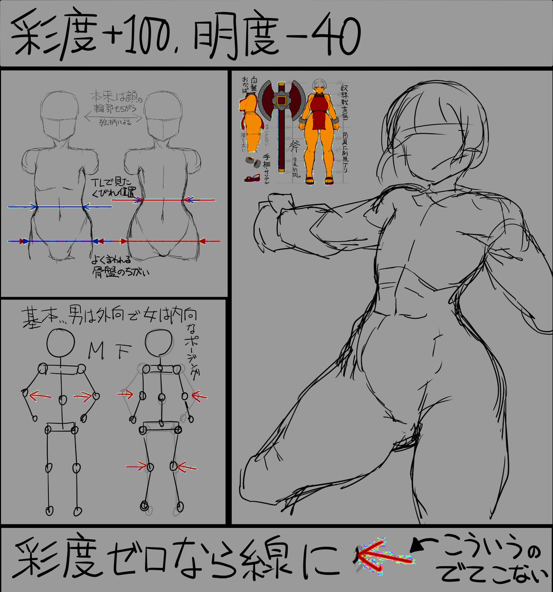 ワンポイントで色入れてるわけでもない白黒絵にそういうの出る理由ってなんだろうね 