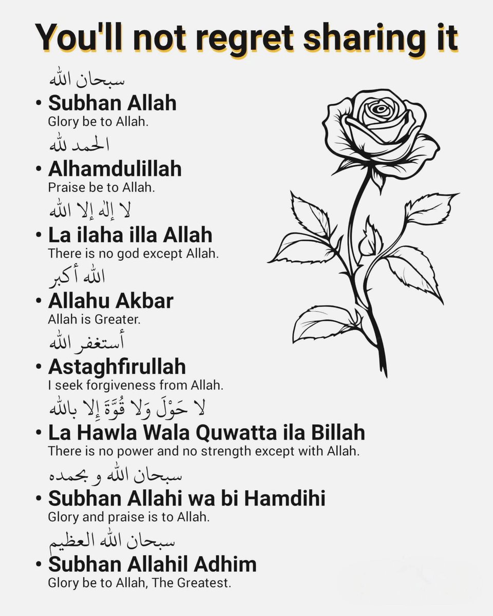 Cool_Ustaz's tweet photo. Powerful Dhikrs♥️,
Keep it in your timeline. https://t.co/2OPDSD5vLU