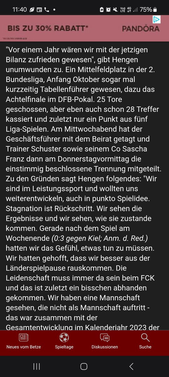 Diese Aussagen von Hengen zur Schuster Entlassung werden ex post immer absurder. Die Spielidee von Schuster mit einem Drittligakader führten zur Entlassung und dann holt man Lieberknecht der noch deutlich schlimmer spielt mit einem doppelt so teuren Kader #betze