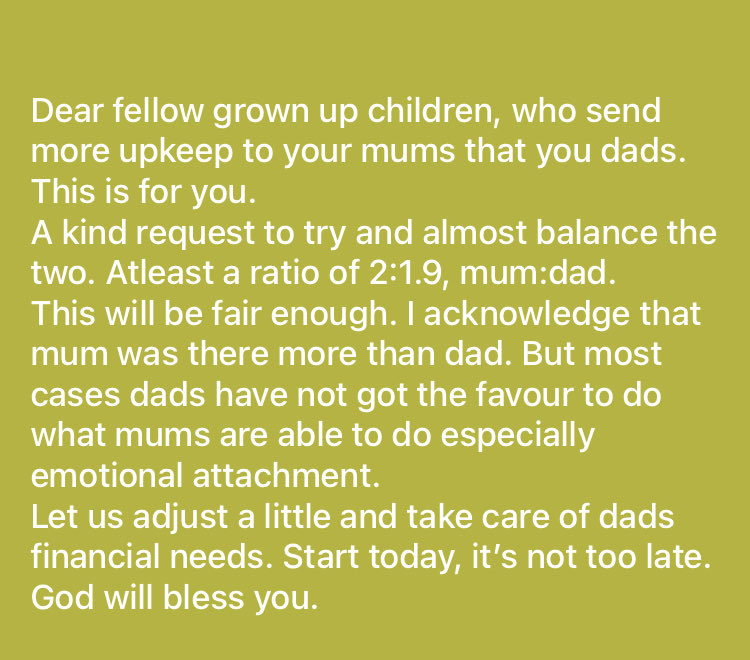 To my fellow grown up children