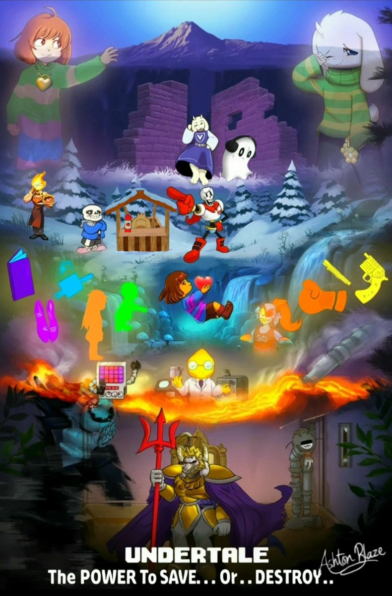 SugiHonoVTuber's tweet photo. #Undertale #TobyFox #Poster #MoviePoster #Fandom #Fandoms #UndertaleFandom #UndertalePoster #UndertaleMoviePoster
@UnderTale @tobyfox
I created this using AI because I am writing a story book that stays 100% true and canon to the story and lore of Undertale and is MY OWN CREATION https://t.co/1cxfeCk7Fj