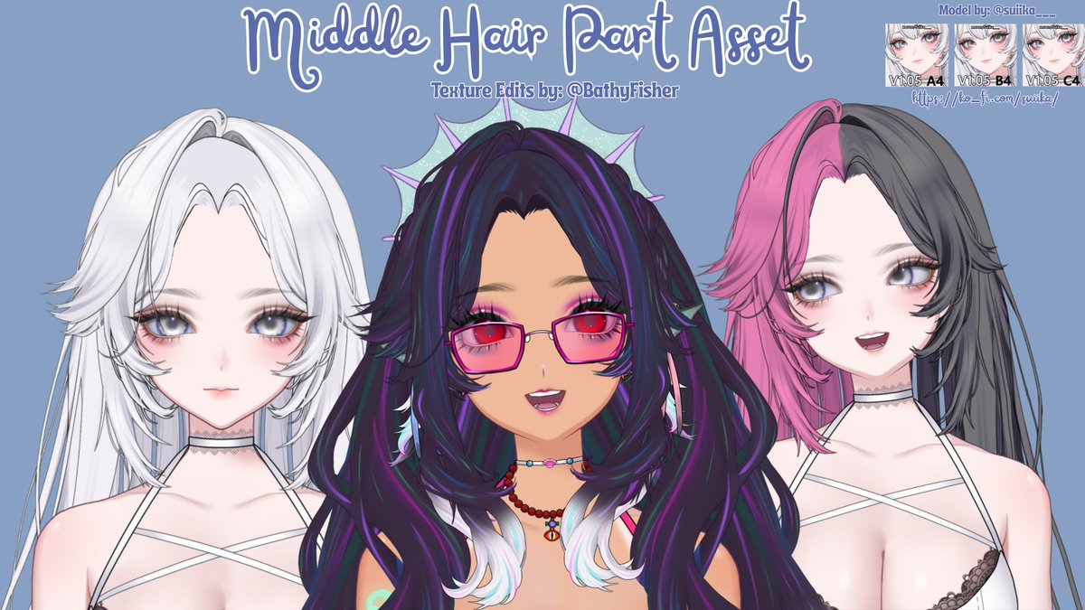 F2U Middle Hair Part Asset for the #Suiika Model

I AM DONE GATEKEEPING🙌

I made this a while ago for my own model, tbh didn't feel it was good enough to share but I finally got to cleaning it up for its own free asset! 

FREE THE FOREHEAD!✊
RTs appreciated!
👇Link Below: