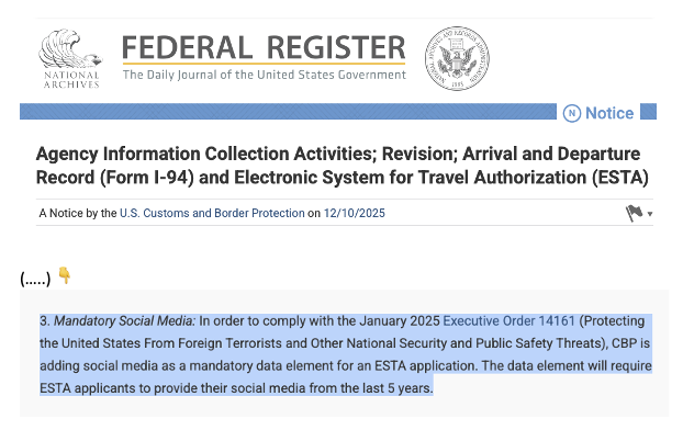 AlexTaylorNews's tweet image. It's now official 👇
To get an ESTA into "The Land of the Free" you have to give them access to ALL your social media over the last 5 yrs

JUST DON'T GO ! 
BOYCOTT THE WORLD CUP !

and btw, why doesn't Europe do the same back 🤡Anything pro-MAGA in their socials ? Ciao