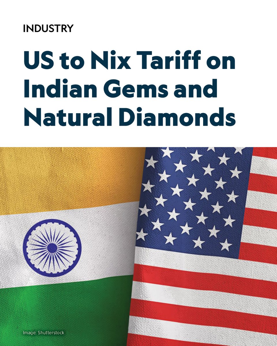 The US and India have reached a framework for their recently announced trade agreement that will see taxes on gem and natural diamond imports into America reduced to 0%.
🔗rapaport.com/news/us-to-nix…
#rapaportnews #tariffs #indianimports #diamondimports