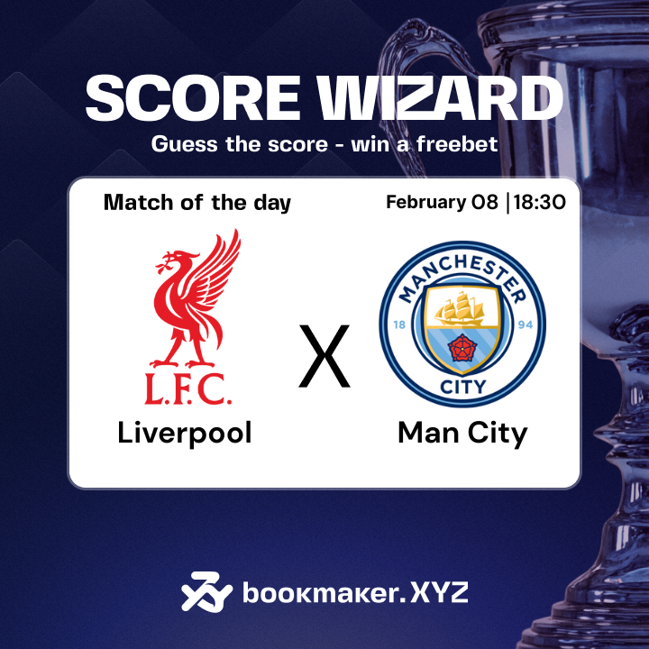 🧙‍♂️ Score Wizard

Match of the day is here 🔥
Premier League clash: Liverpool vs Manchester City.
Title-race vibes. Anfield atmosphere. Pure top-tier football.

Think you can predict the final score?
Get it right and win a $20 freebet! 🏆

How to enter:  
✅ Follow <a href="/bookmakerxyz/">bookmaker.XYZ</a>