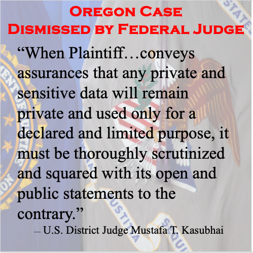 The Oregon League &amp; ACLU filed an amicus brief opposing the US Department of Justice lawsuit demanding disclosure of Oregon voters’ private information—arguing that federal law did not preempt Oregon state privacy laws protecting voters. Read the Opinion &amp; Order: