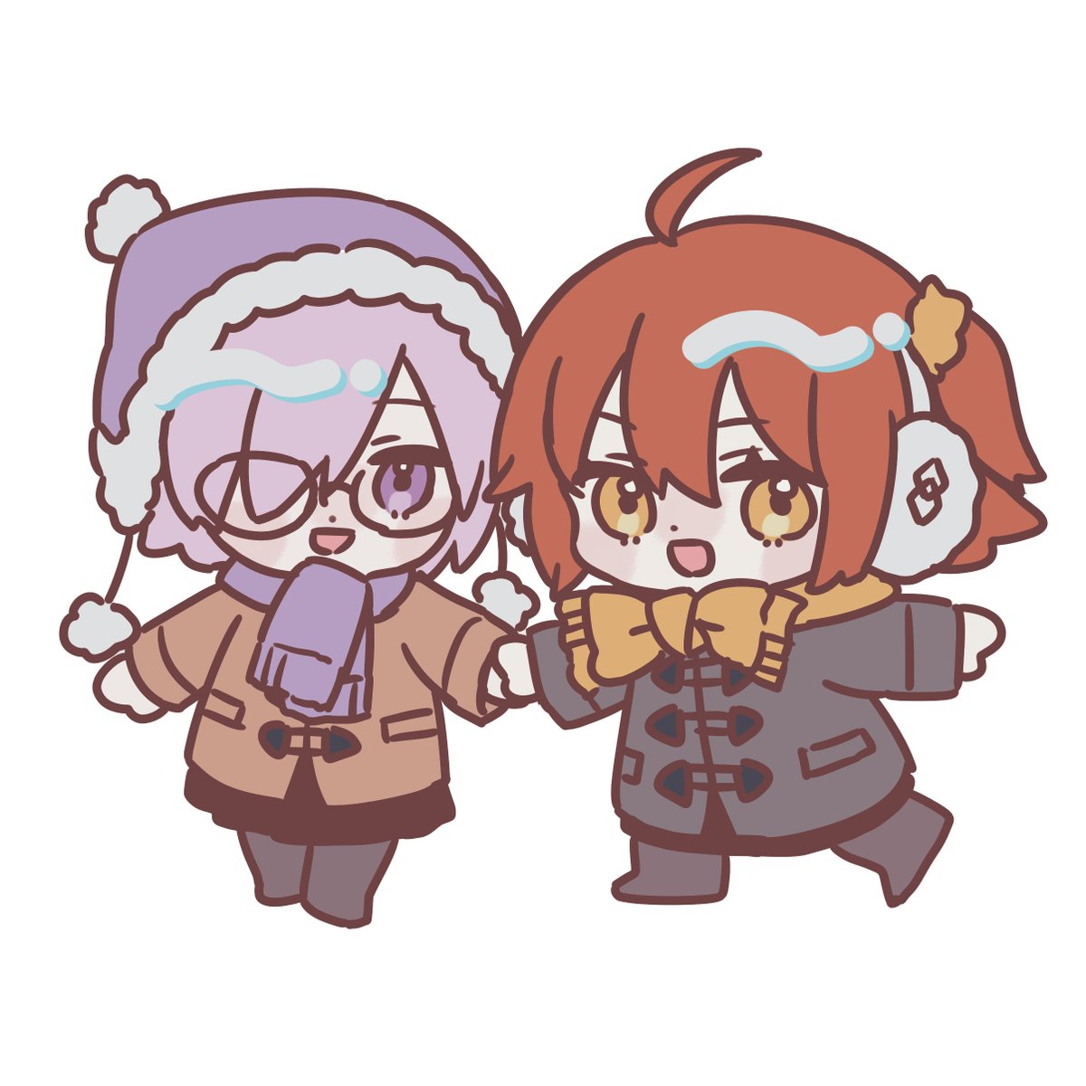 ちなみに当然のように写してる絵は出発前に10分ほどで描いたぐだ子とマシュです⛄️色味がどう考えてもCMYKの調整不足で面白いです☝️