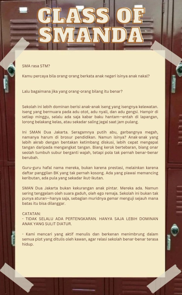 ᅠ

 ️️️️
MOHON BANTU CUIT ULANG.

Kami mencari teman-teman dengan tahun kelahiran 2009 yang bersedia mengisi bagian dari lingkup kami yang masih rumpang.
 ️

ᅠ