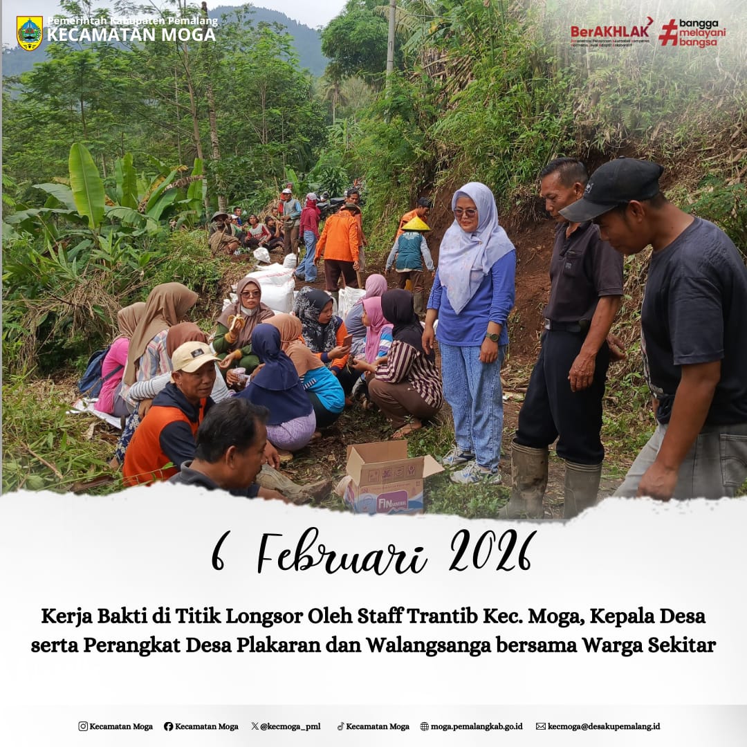 Kerja Bakti di titik longsor