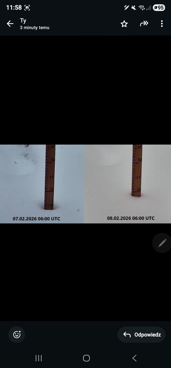 bial_met's tweet photo. W ciągu ostatniej doby na stacji Białystok-Pietrasze przybyło ok 5 cm śniegu https://t.co/t9sIMQ2g1k