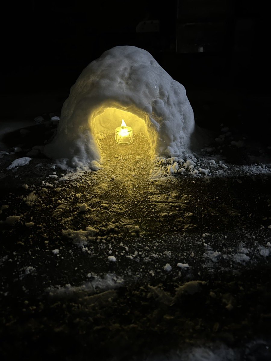 私が作った雪のバラ🌹
手が冷たかった🥶

上の娘がお仕事終わって
帰ってきてから作った
小さい雪だるま、小さいかまくら
明日も雪残ってるかな…
上の娘休みだから
明日、一緒に遊ぼ‼️って約束した🤣