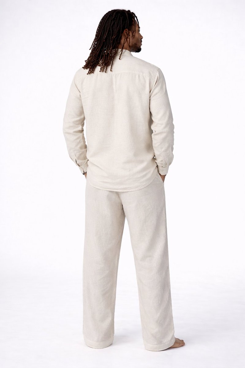 OTF's premium beige linen set, meticulously crafted with refined attention to detail. 

Expression without limits. 

Shop OTF.