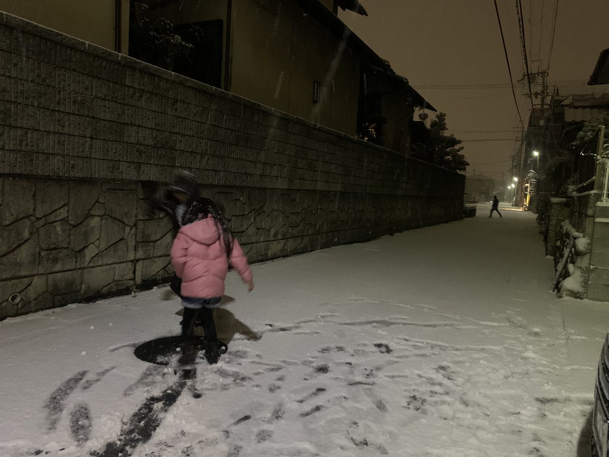 aicora_rie's tweet photo. 京都に移り住んで8年4ヶ月ちょい、
これまででブッチギリ一番の降雪！

#京都
#雪
#サラサラ https://t.co/0w7ZZGcQCm