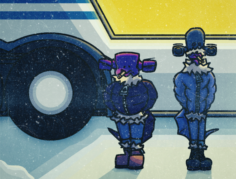 fiol35759's tweet photo. The "Fiololizard Nuclear Trackless Train" (or chain-driven nuclear mobile research base) in the north of the planet Rfi-Fir decides to make another stop.
#Art #ArtistOnX #ArtistOnTwitter #Alien #Aliens #Spae #SciFi #SciFiArt #Winter #Cold https://t.co/qOmypjO8k7