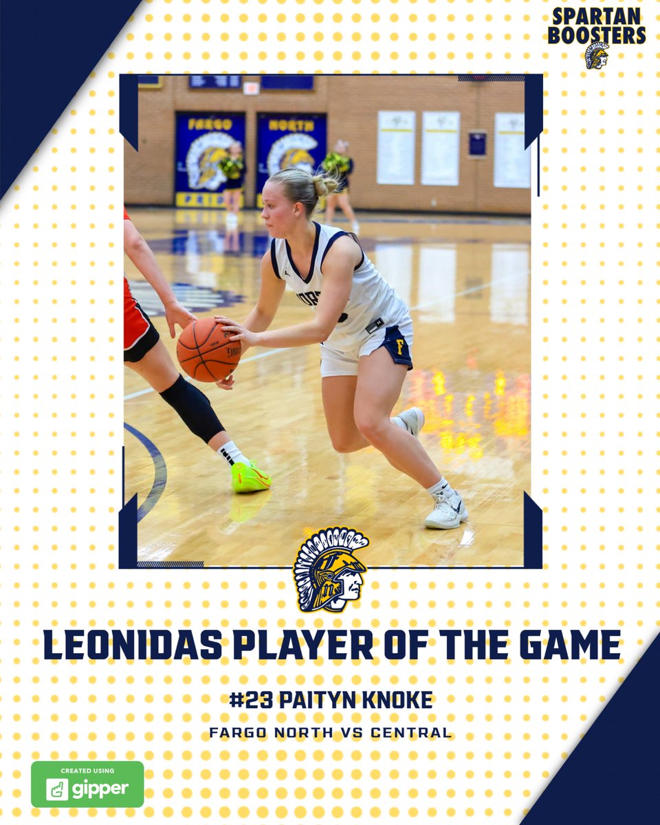 FNH_LadyHoops's tweet photo. Leonidas Winner and Final Score from Friday's matchup against Grand Forks Central. The team came back in the second half to take care of business and get the win!

Paityn is our Leonidas Winner for the game! Keep it up, Paityn! Your positive mindset and work are shining bright!! https://t.co/bRnGaUfQI6
