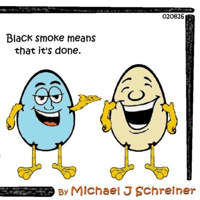 CrackedEggs0825's tweet image. #CrackedEggs 020826 Smoke Signals 
#SmokeSignals #WhiteSmoke #BlackSmoke #dinner