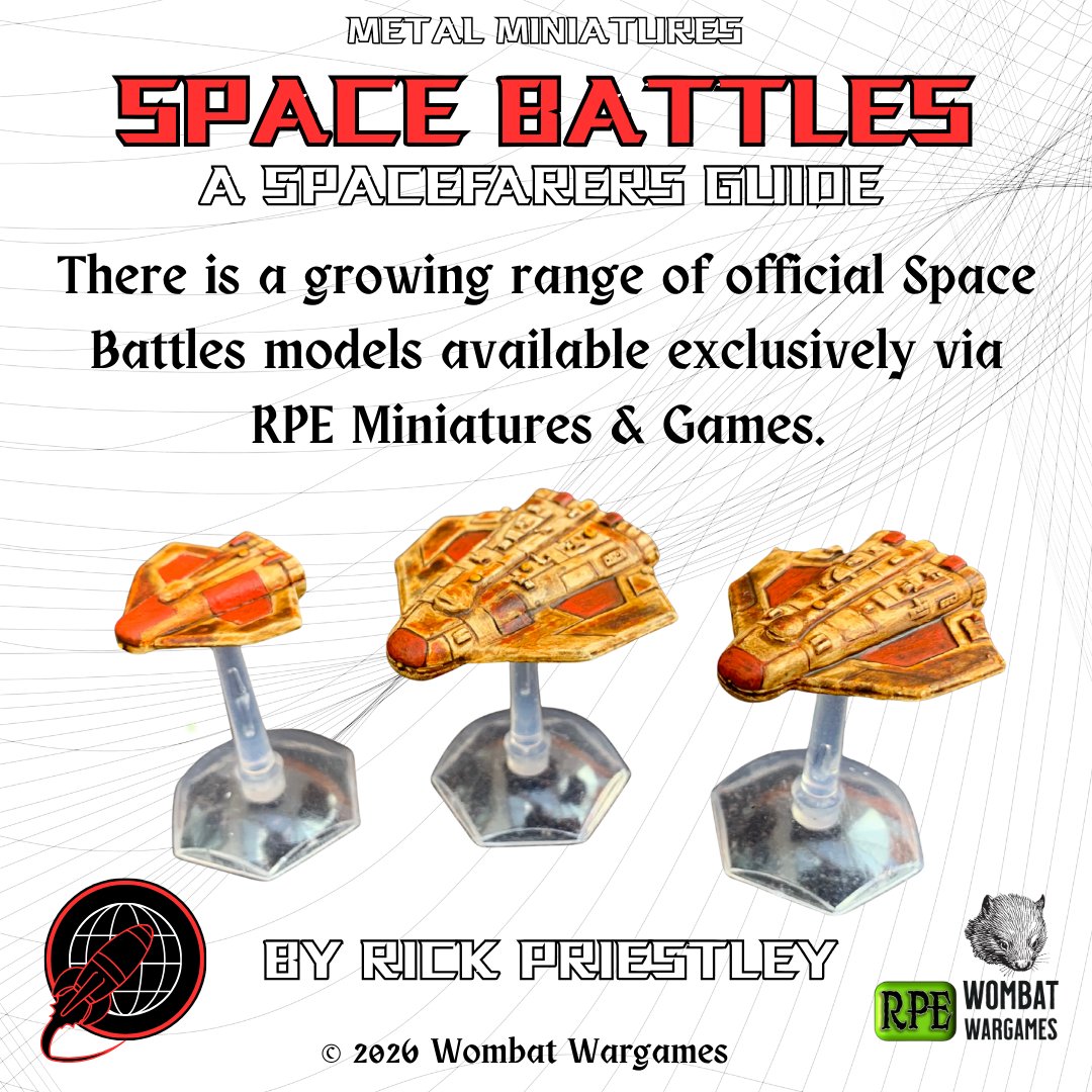 wombatwargames's tweet photo. Official Space Battles models!
Hand sculpted, all-metal models, available exclusively via RPE Miniatures & Games.
Visit: https://t.co/b5hwx9tjUd
Space Battles on Wombat Wargames: https://t.co/nVjPHiVDPZ
#spacebattles https://t.co/C0cmrNNUiJ
