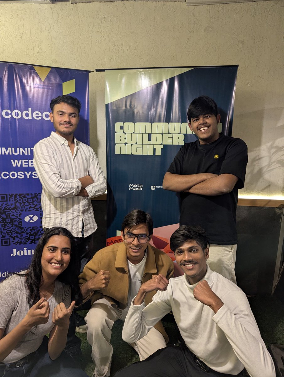 shriyash_soni's tweet image. ✨ Attended @MetaMask Community Builder Night – Jabalpur 🇮🇳 today.
Great conversations around Web3, community building.

Thanks @MetaMask &amp;amp; @Consensys
Shoutout to @0xVipin, @harsh_hc07 &amp;amp; @francescoswiss  the team of @codecrax_ for an amazing meetup 🙌

#Metamask #Jabalpur 🦊