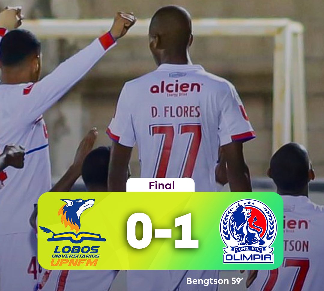 JorgeRdeportes's tweet photo. ¡GANÓ EL LEÓN 🦁 !
El @CDOlimpia con solitario gol de Jerry Bengtson derrota como visitante 1-0 a los Lobos y vuelven a sumar de tres.
#LigaEstrellada https://t.co/QJDYIOKISP