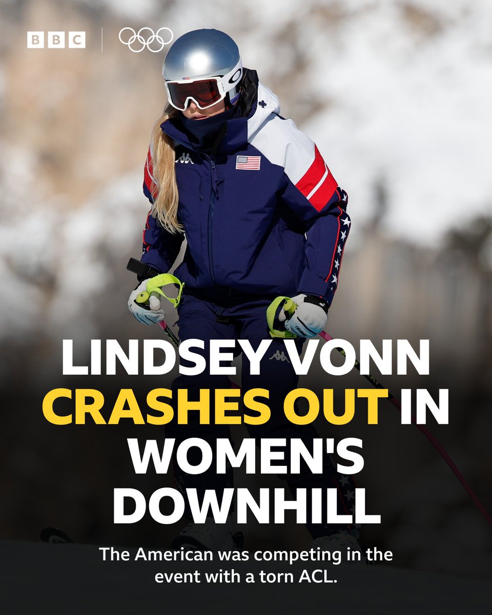 She's being airlifted off the slope - we hope she's going to be okay.