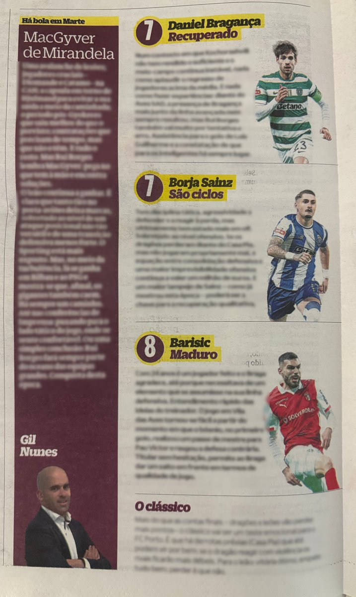 Análise Desportiva Semanal <a href="/ojogo/">O Jogo</a> 
ojogo.pt/autor/gil-nunes