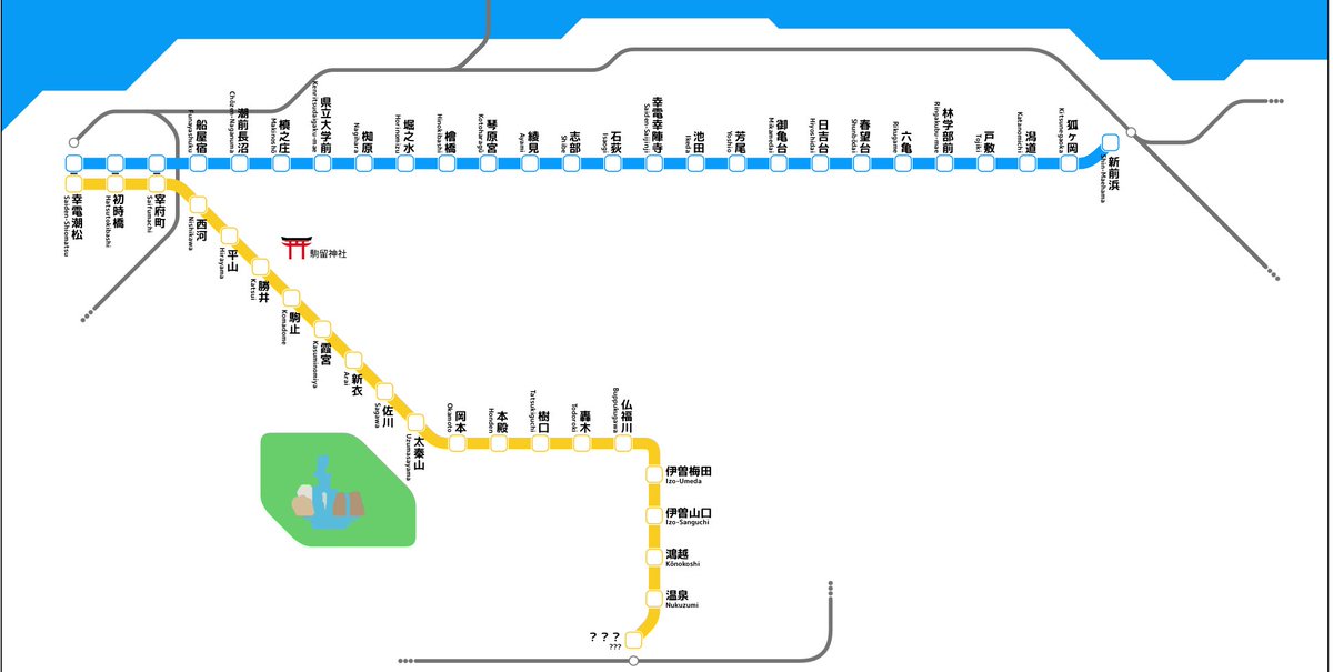 幸陣電車の全駅名が決まりました
いつもならあとはナンバリングつけて完成なんだけど、今回は観光地案内もつけるからまだまだ始まり
#架空鉄道 #架空路線図 #国鉄ワールド