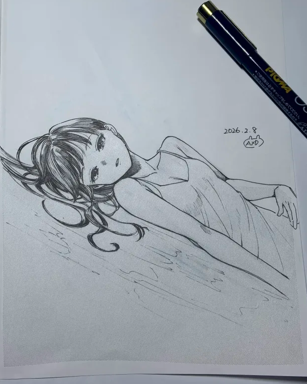 1日1絵 #アナログイラスト