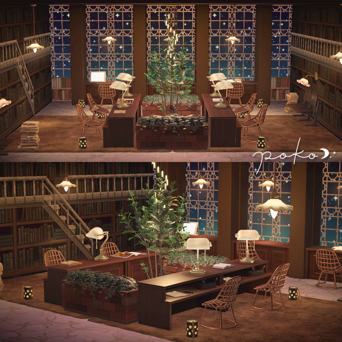 poko_acnh's tweet photo. 星降るホテルの読書ラウンジ🌙📚

#あつ森 #あつ森写真部 #あつ森アプデ #ACNH #AnimalCrossing https://t.co/1SyvdR5FSh