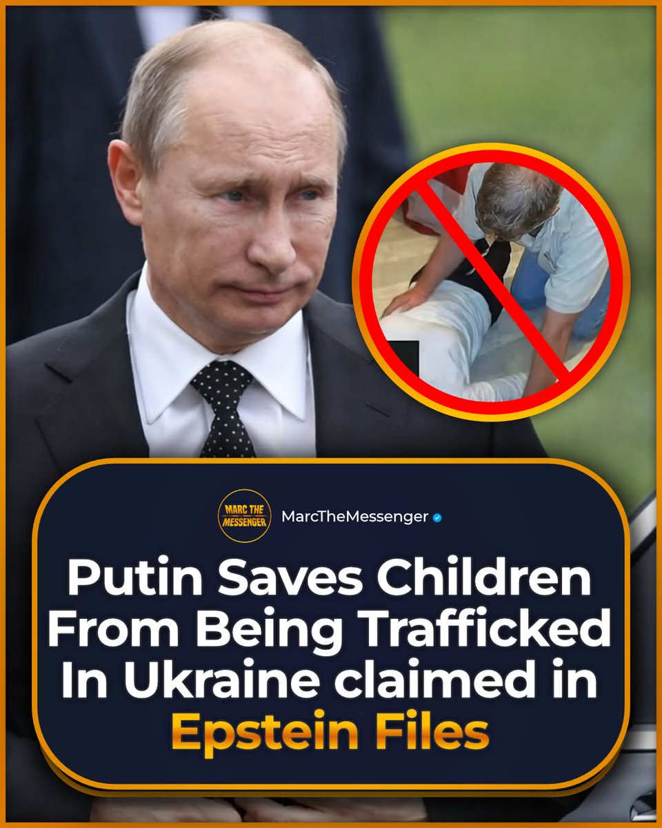 RedPilledNurse's tweet photo. 🔥 Epstein Files claim Putin is saving children from being trafficked in Ukraine. 🔥 https://t.co/ghoimCMyY7