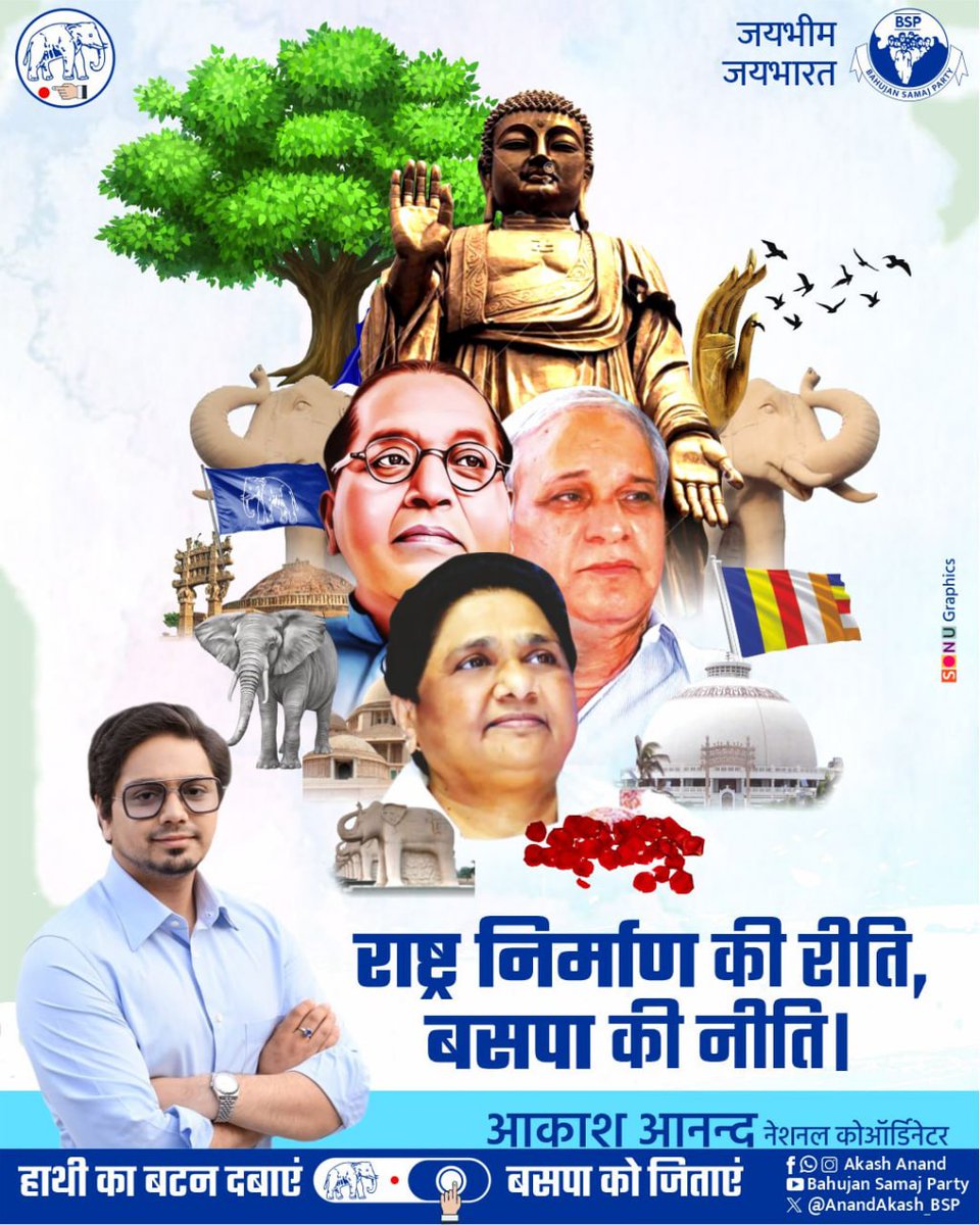 राष्ट्र निर्माता की रीति 
बसपा की नीति।
<a href="/Mayawati/">Mayawati</a> <a href="/AnandAkash_BSP/">Akash Anand</a>