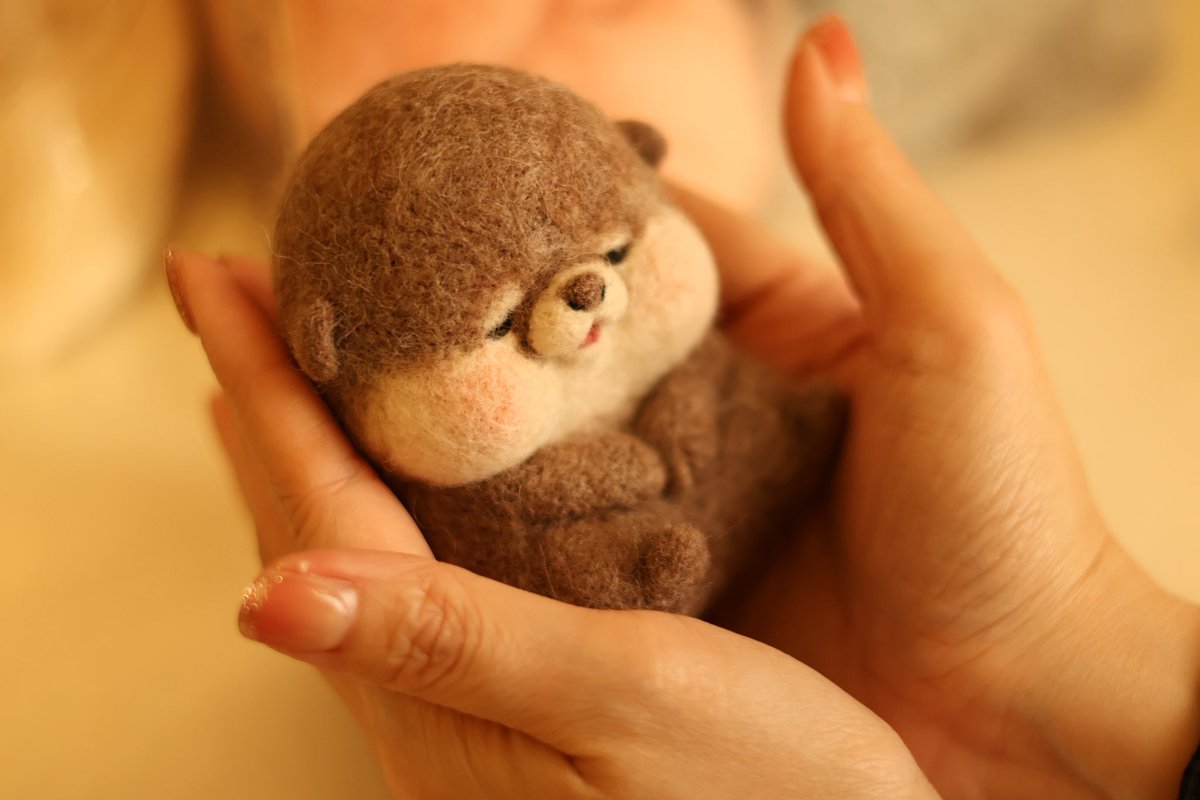 まだ起きていたいのに
もうねむねむ。
手のひらサイズの赤ちゃんカワウソ。