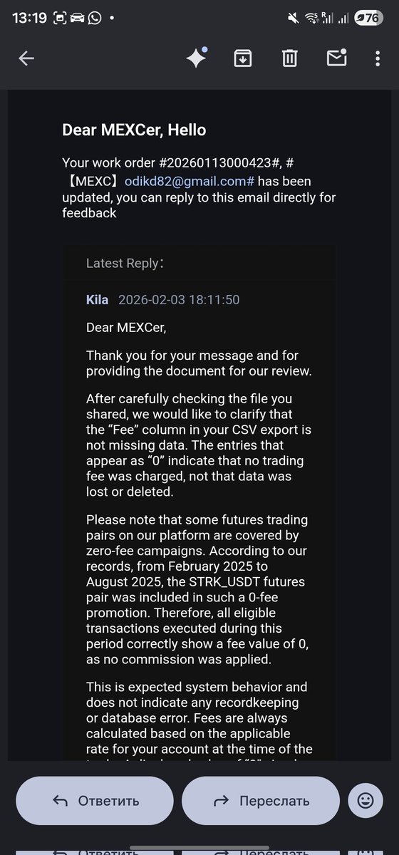 st88887's tweet photo. @OGAudit @MEXC_Official MEXC SUPPORT CAUGHT LYING! 🤡
Feb 3: "Your fees are $0 because of a PROMOTION."
Feb 8: "Your fees are $0 because they are in a DIFFERENT FILE."
They change the story every email!
First it's a promo, then it's a hidden file.
#MEXC #MEXC_SCAM #Crypto #Fraud https://t.co/xqvTphVodb
