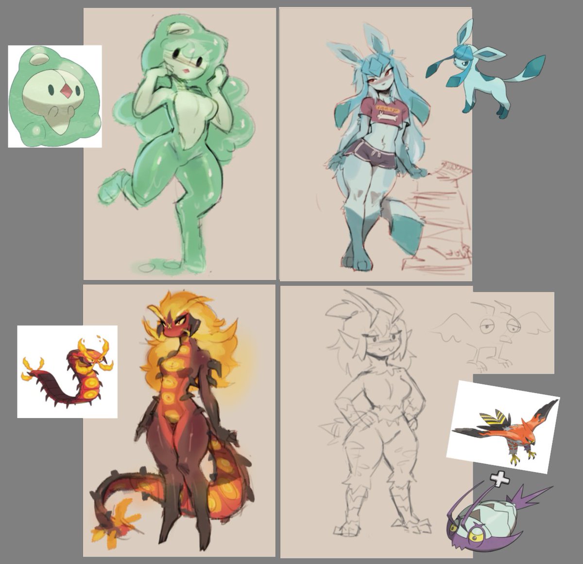 stream pokemon doodles! maybe i'll end up finishing some of these