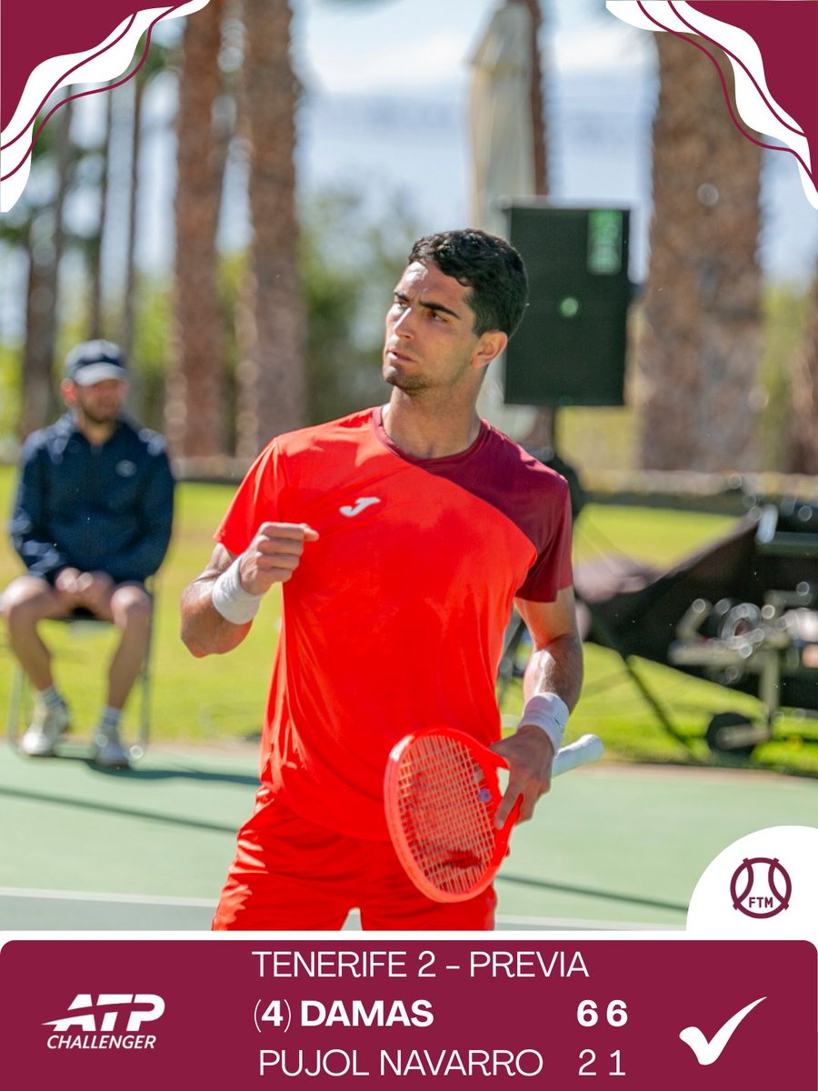 ✅  Miguel Damas supera la primera ronda de la fase previa en el Challenger de Tenerife 2.
💪  El madrileño busca repetir el buen papel realizado esta semana en tierras tinerfeñas.