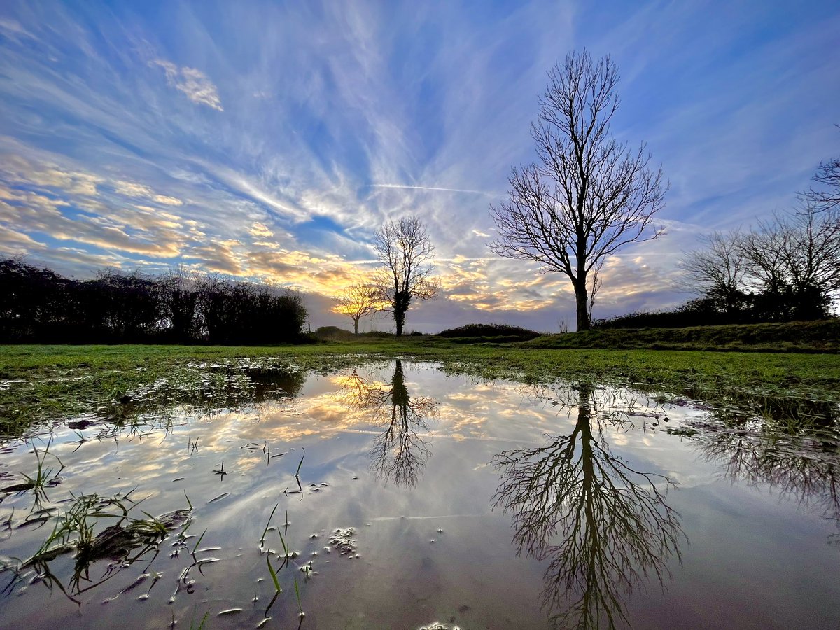metoffice's tweet photo. It's not grey and wet everywhere, some of us may see a little blue sky today 🌥️

Thanks to @TractorWalking who was up early to capture the sunrise in Norfolk this morning 🌅

If you snap any photos of today's weather, rain or shine, please share them using #LoveUKWeather 📷 https://t.co/QcgO19rv5K