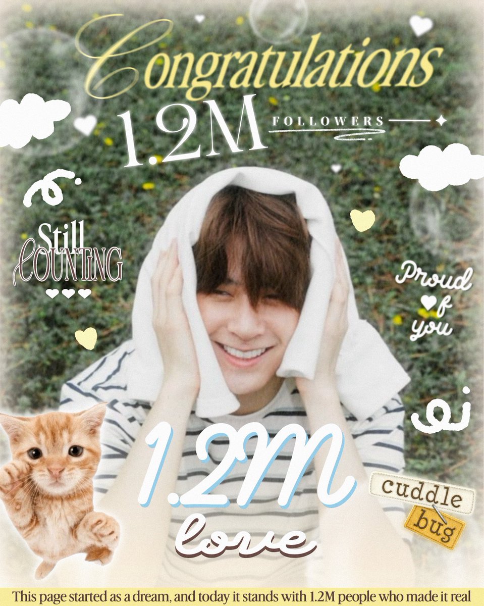 1.2M แล้วน้าคนเก่ง✨ ความน่ารักเลเวลอัพขึ้นทุกวัน ไม่แปลกใจเลยที่มีคนรักน้องแจ๊คกี้เยอะขนาดนี้😽 

ขอบคุณที่ทำงานหนักและเป็นพลังบวกให้ฟคเสมอนะ ต่อจากนี้ก็ขอให้มีคนหลงรักเพิ่มขึ้นอีกร้อยล้านพันล้านคนเลย🌻💖

1.2M HEARTS FOR JK
#Lovely1M2Jackie
#JackieJackrin