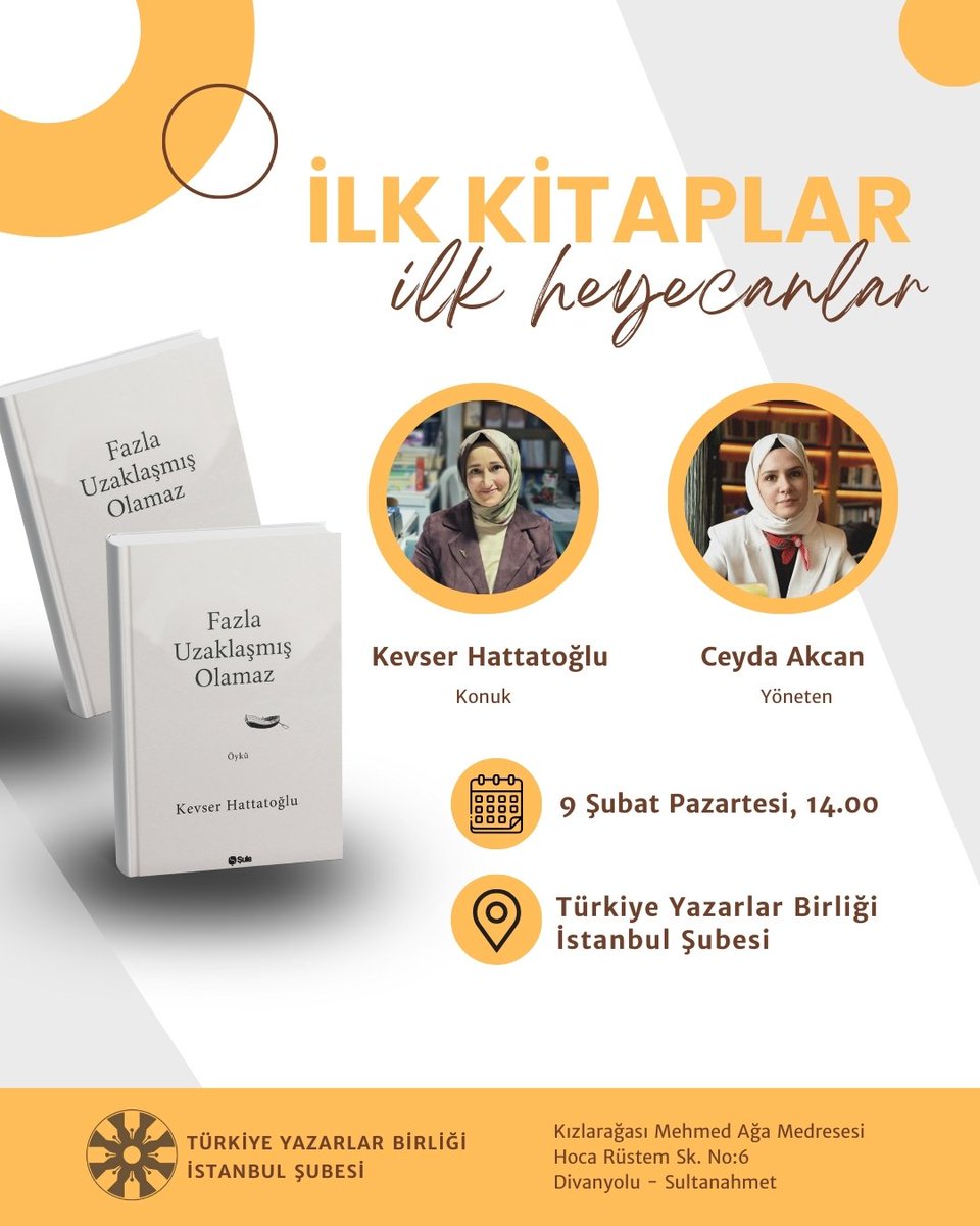 kevserhtt's tweet photo. 9 Şubat Pazartesi, Tyb İstanbul'da sevgili Ceyda'nın konuğu @_ceydaakcan_ olacağım. 
İlk kitap heyecanını paylaşacağımız ve Fazla Uzaklaşmış Olamaz'ı konuşacağımız bu güzel programa müsait olan bütün dostlarımızı bekleriz. 
@tybistanbul

#tybistanbul #kitap https://t.co/HOAXhNZD5S