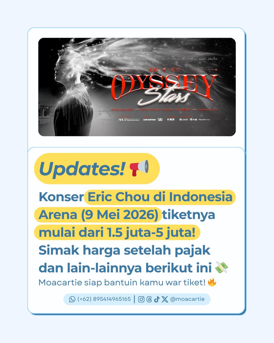 moacartie — Jastip Tiket/Ticketing Service tweet media